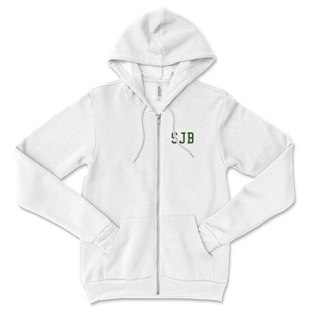 Collegiate SJB ~ Sponge Fleece Zip Hoodie ~ St. John Berchmans