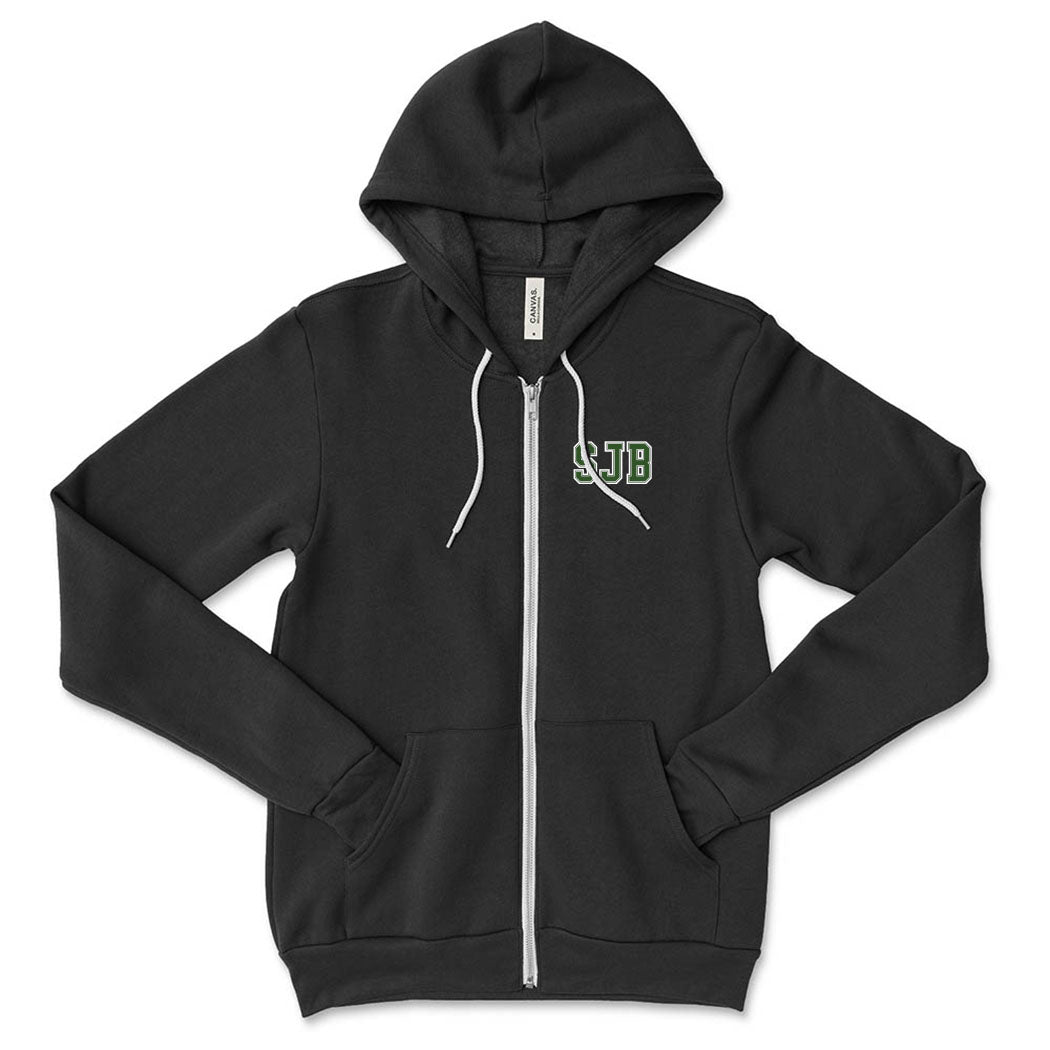 Collegiate SJB ~ Sponge Fleece Zip Hoodie ~ St. John Berchmans