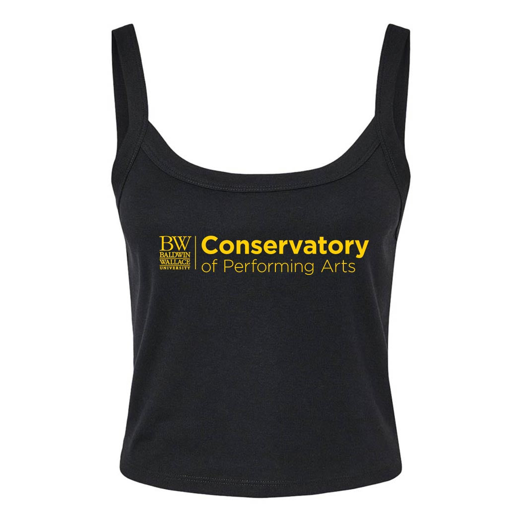 Conservatory Logo ~ Micro Rib Baby Tank ~ Baldwin Wallace Conservatory of Performing Arts