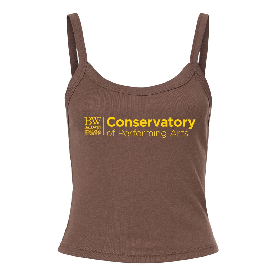 Conservatory Logo ~ Micro Rib Baby Tank ~ Baldwin Wallace Conservatory of Performing Arts