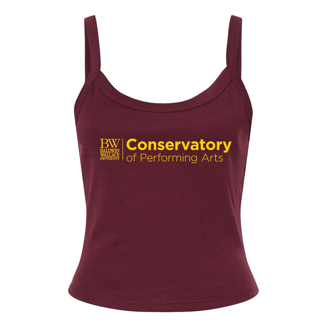 Conservatory Logo ~ Micro Rib Baby Tank ~ Baldwin Wallace Conservatory of Performing Arts