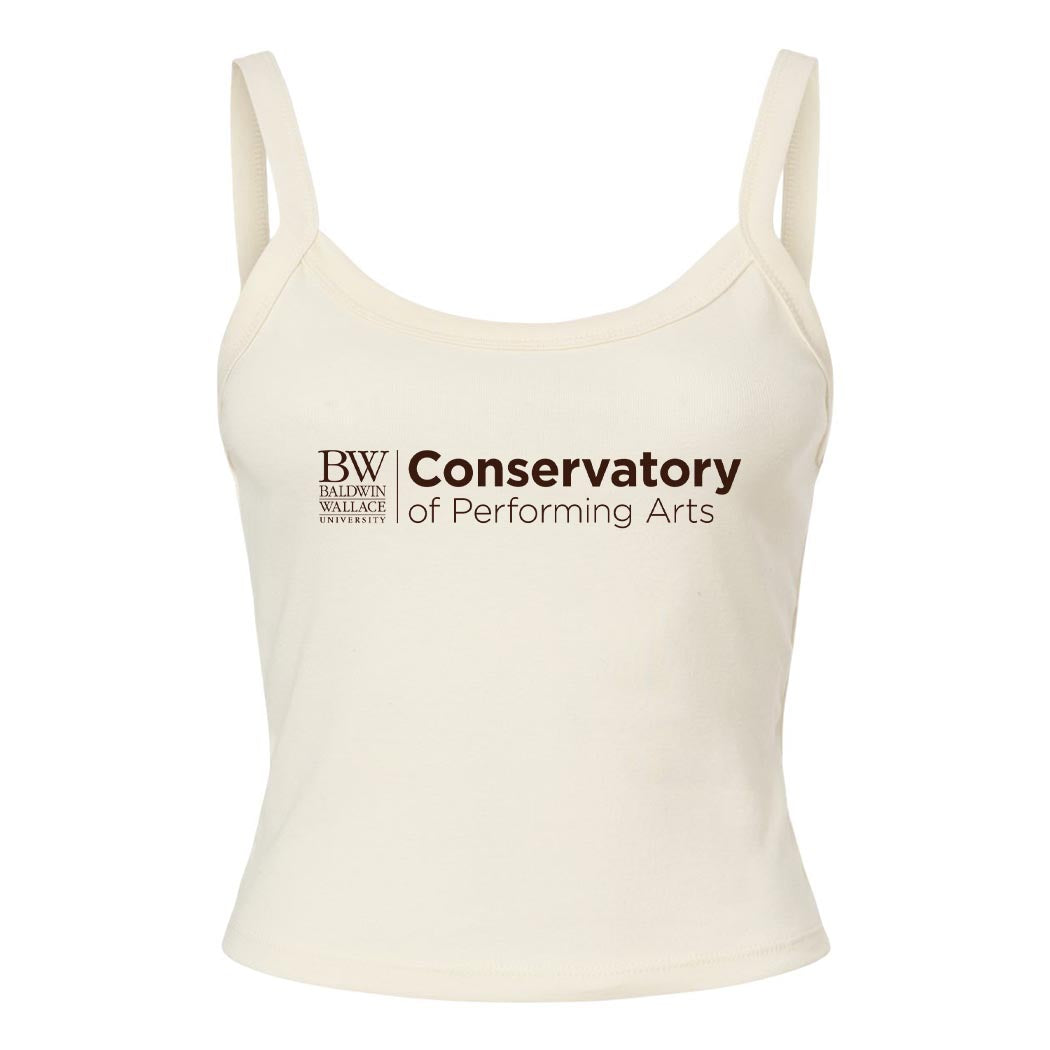 Conservatory Logo ~ Micro Rib Baby Tank ~ Baldwin Wallace Conservatory of Performing Arts