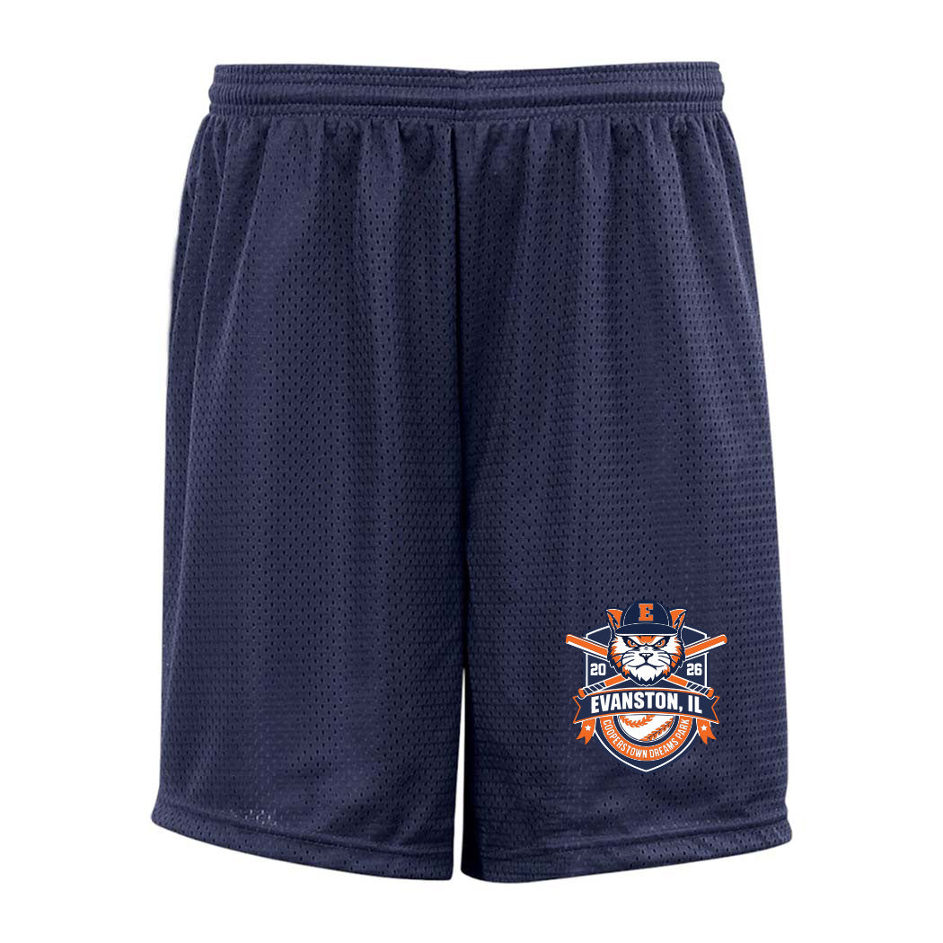 Cooperstown 2026 ~ Mesh Shorts ~ Evanston Baseball-navy