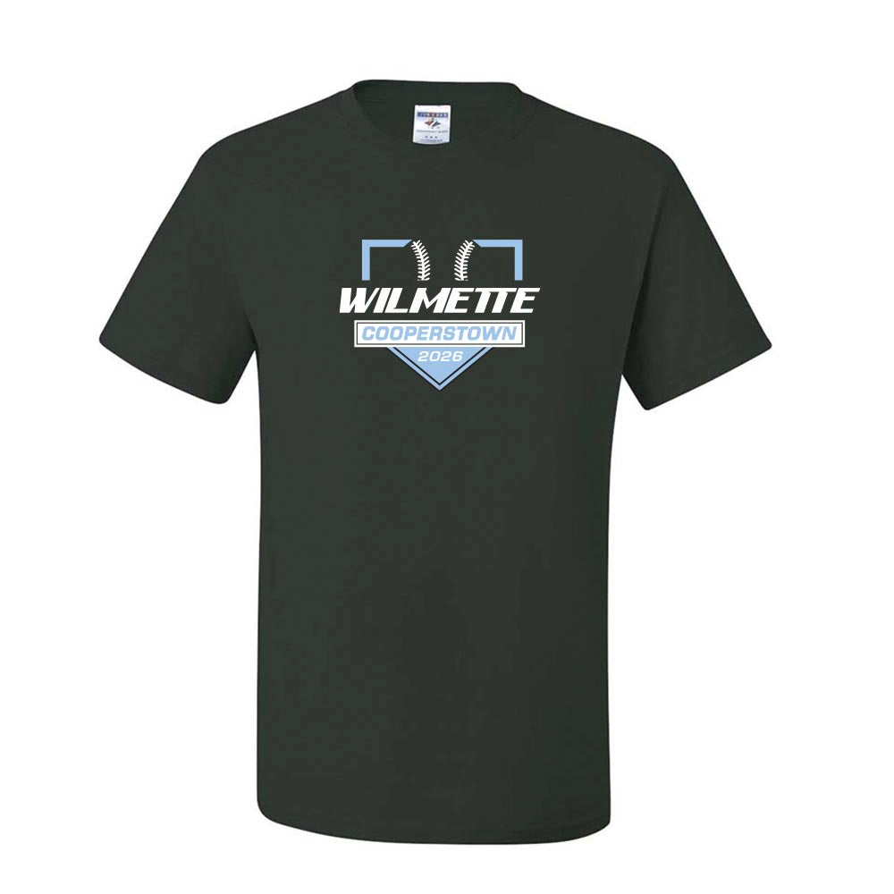Cooperstown 2026 ~ 50/50 T-Shirt ~ Wilmette Baseball Association