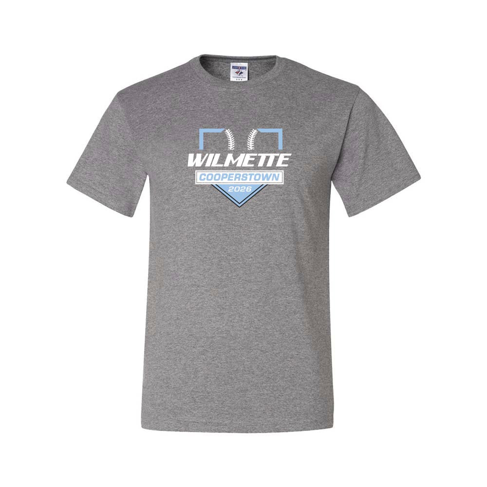 Cooperstown 2026 ~ 50/50 T-Shirt ~ Wilmette Baseball Association