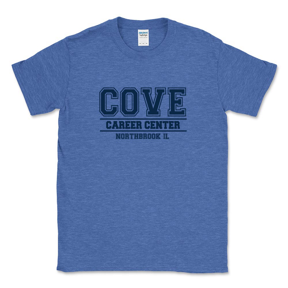 COLLEGIATE SOFTSTYLE TEE ~ COVE CAREER CENTER ~ adult ~ classic fit