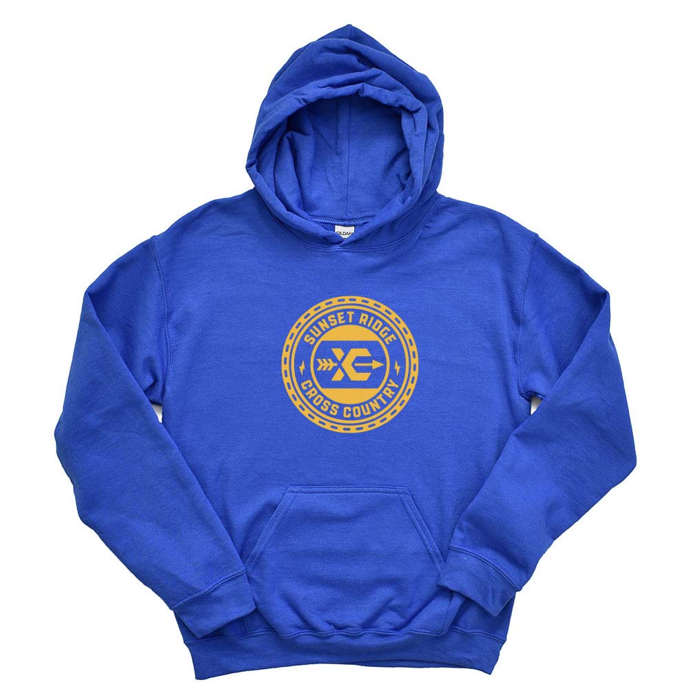 CROSS COUNTRY HOODIE ~  SUNSET RIDGE SCHOOL ~ youth and adult ~ classic unisex fit