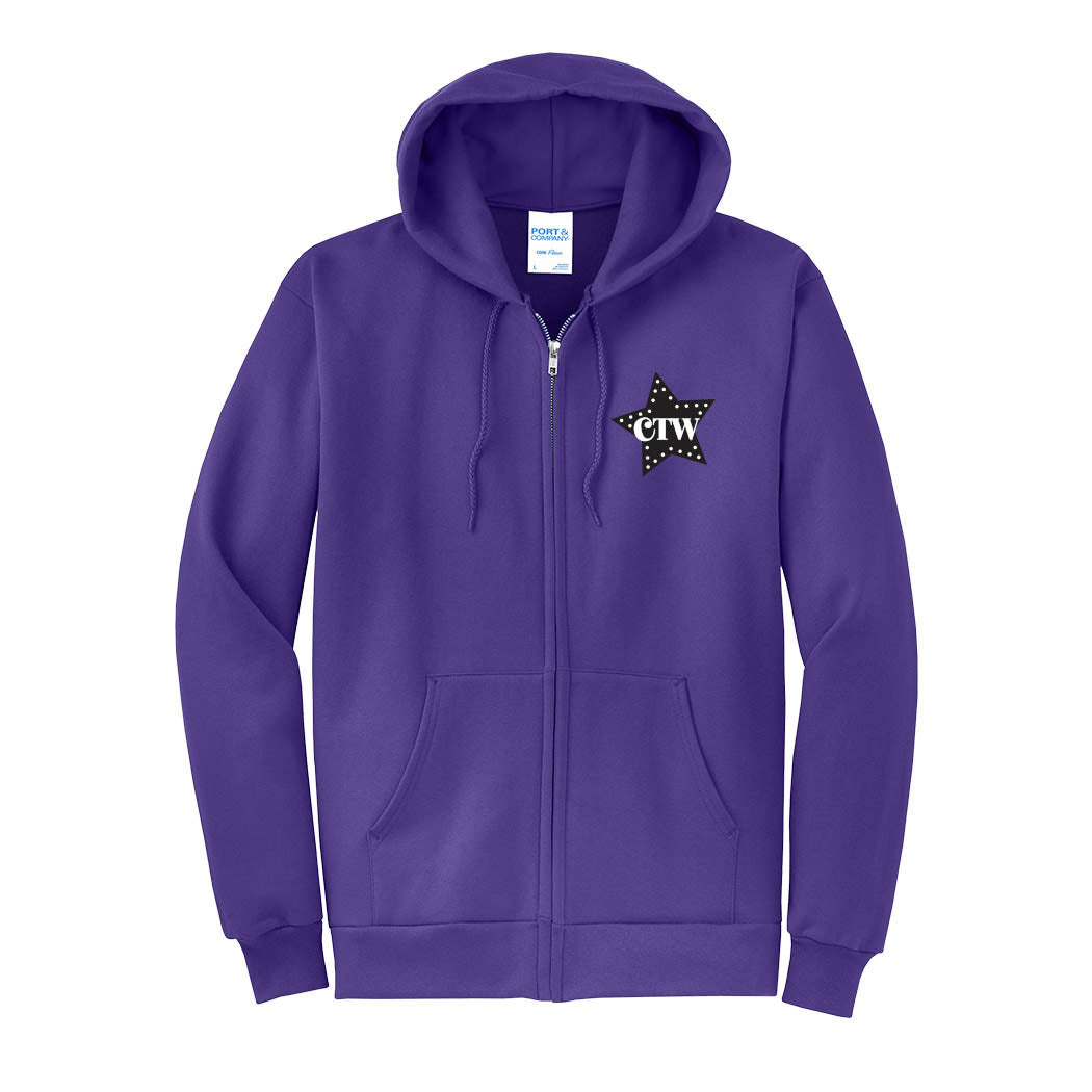 Logo - CTW ~ Zip Hoodie ~ Children's Theatre of Winnetka