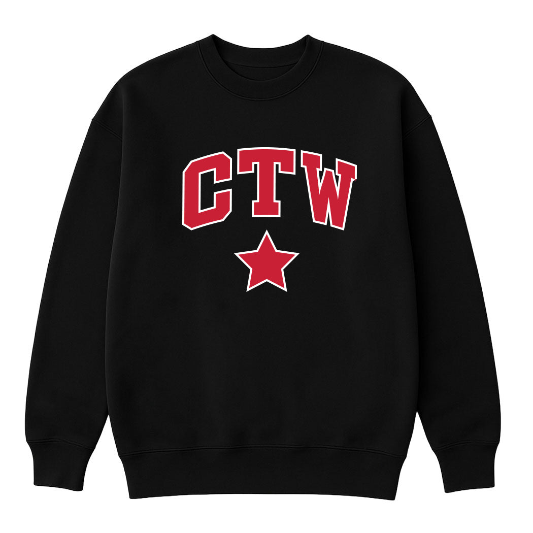 CTW Star Parke ~ Ladies Oversized Mock Crew ~ Children's Theatre of Winnetka