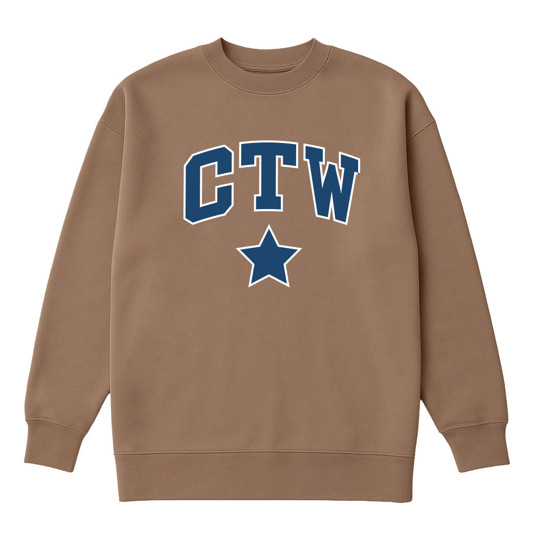 CTW Star Parke ~ Ladies Oversized Mock Crew ~ Children's Theatre of Winnetka