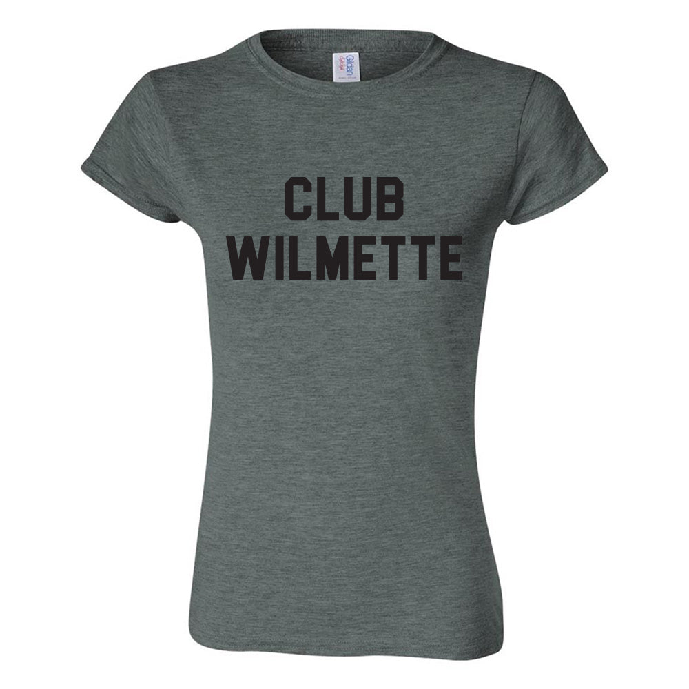 CLUB WILMETTE BLOCK LOGO TEE ~ CLUB WILMETTE ~ unisex & women ~ classic / slim fit