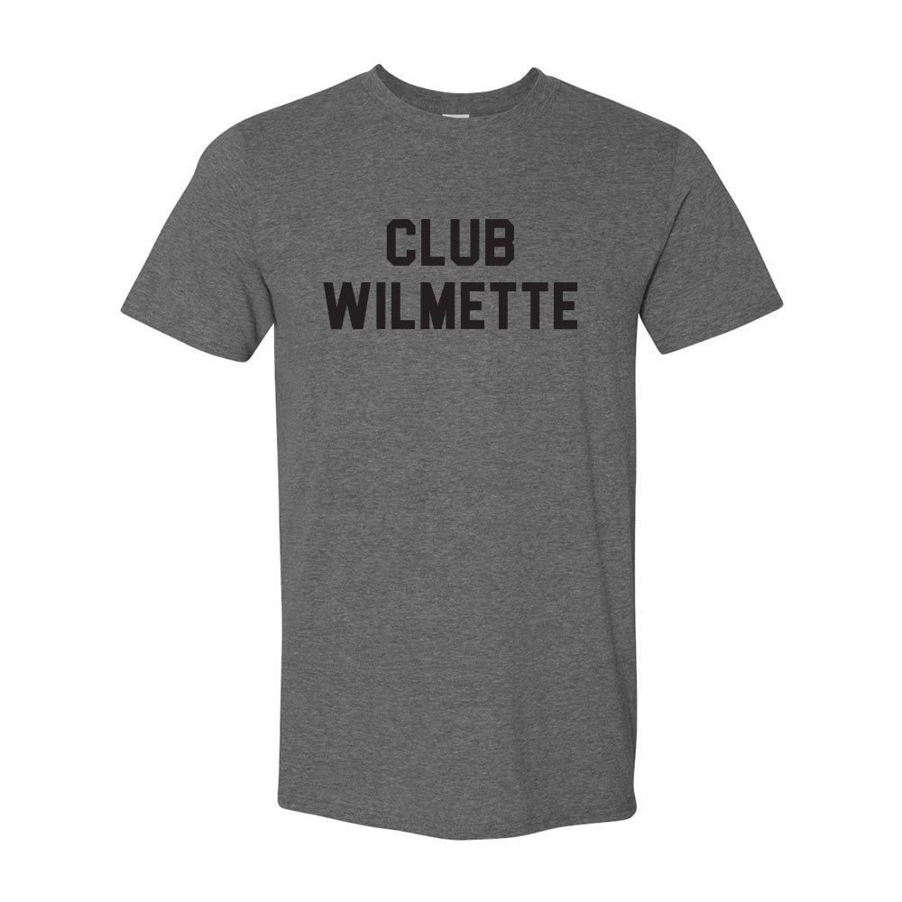 CLUB WILMETTE BLOCK LOGO TEE ~ CLUB WILMETTE ~ unisex & women ~ classic / slim fit