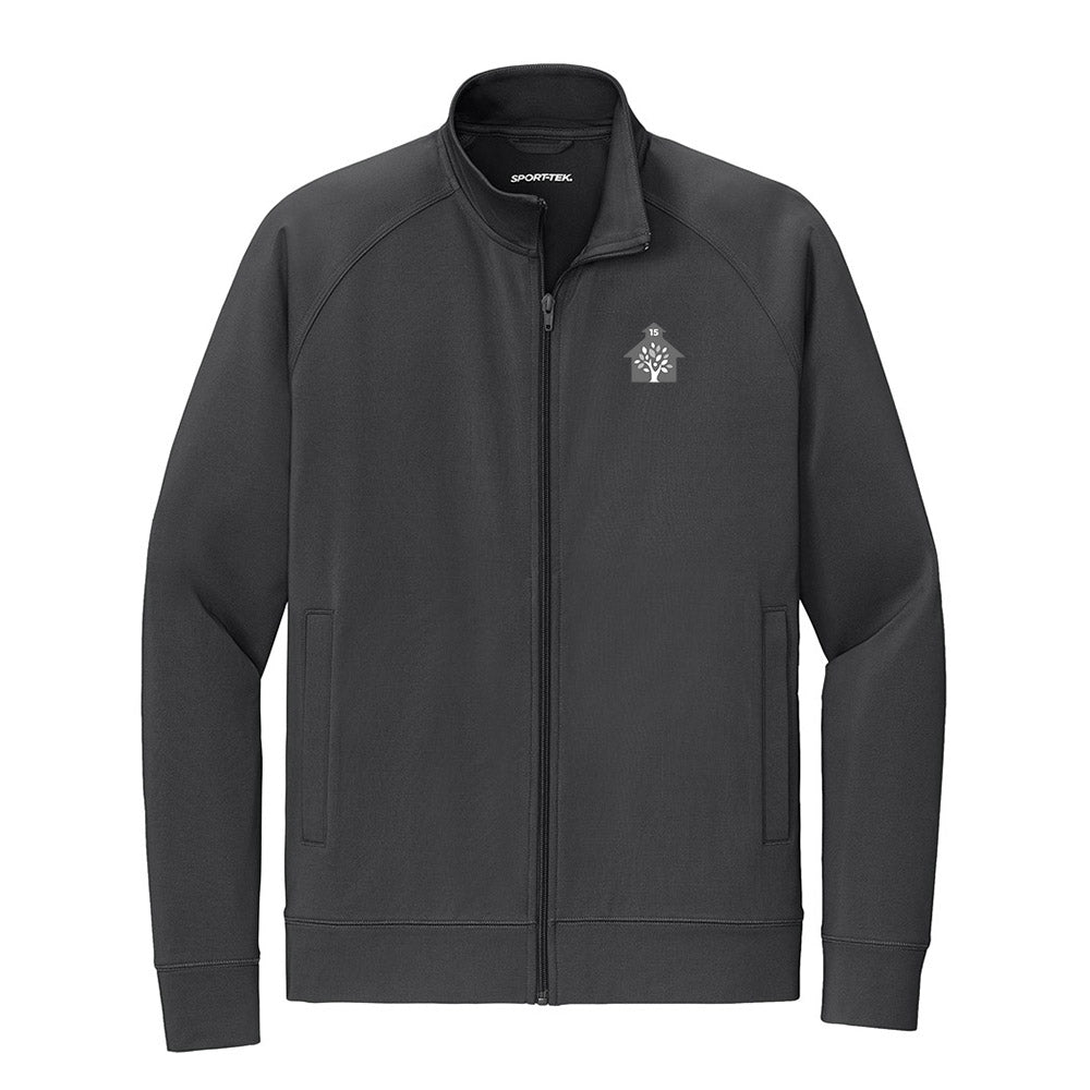 D15 Icon ~ Sport-Wick Stretch Full-Zip Cadet Jacket ~ Community Consolidated District 15-charcoal grey