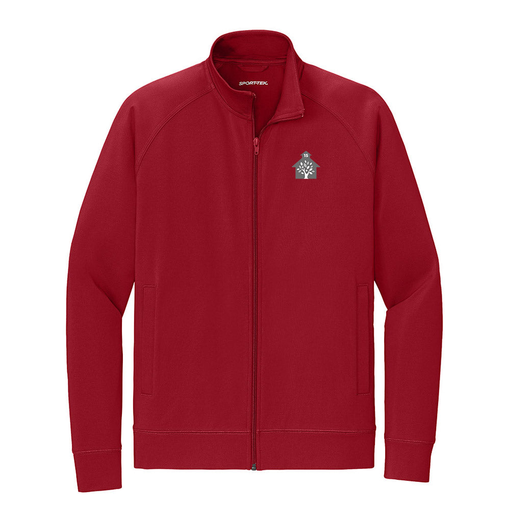 D15 Icon ~ Sport-Wick Stretch Full-Zip Cadet Jacket ~ Community Consolidated District 15-deep red