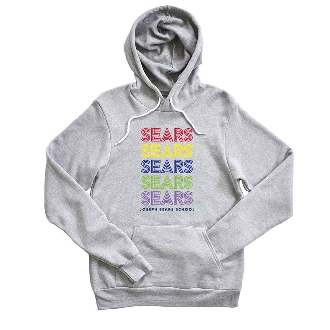 Deco Repeater ~ Sponge Fleece Hoodie ~ Joseph Sears School-athletic heather