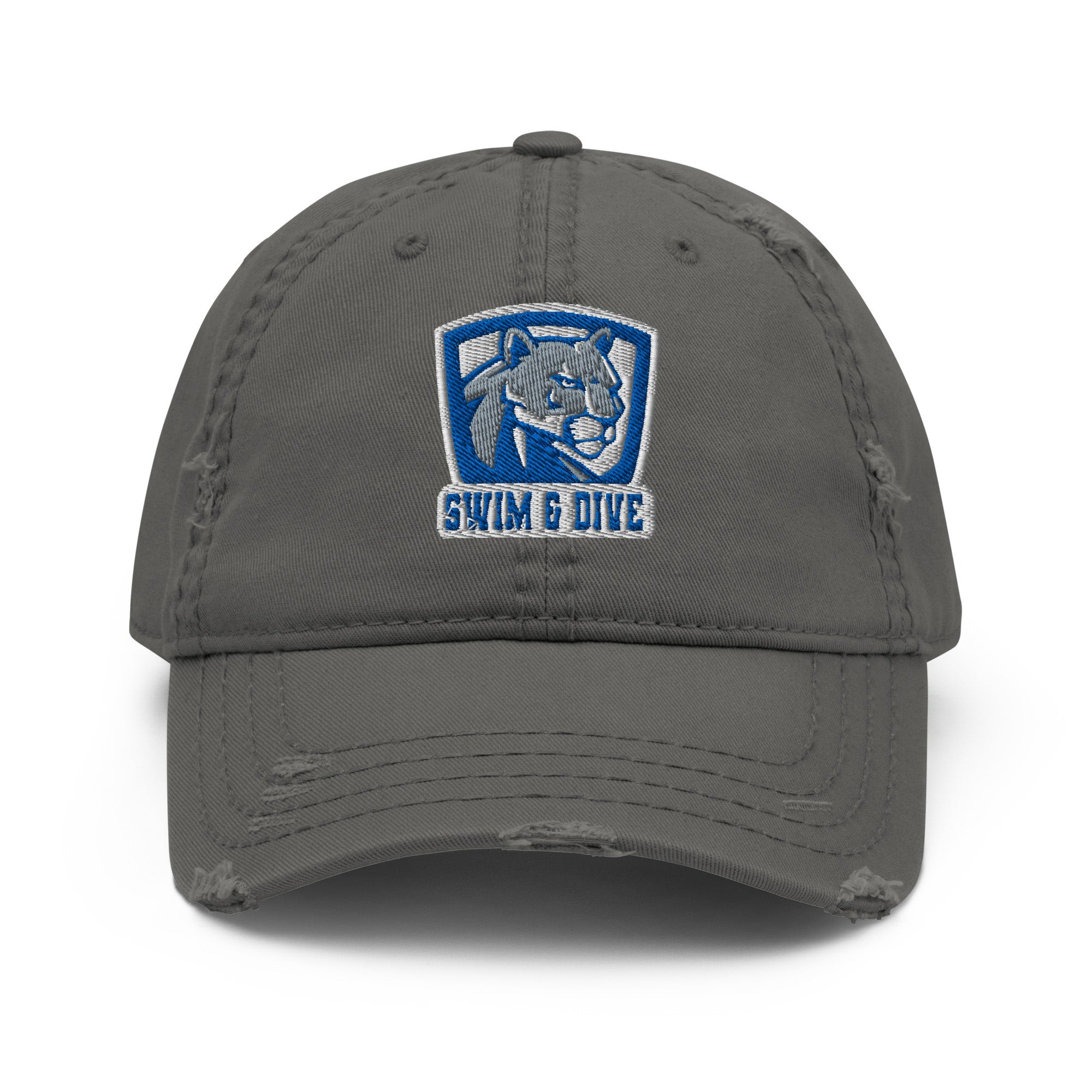 Embroidered VHHS Swim & Dive Badge ~ Distressed Dad Hat ~ Vernon Hills High School Swim & Dive