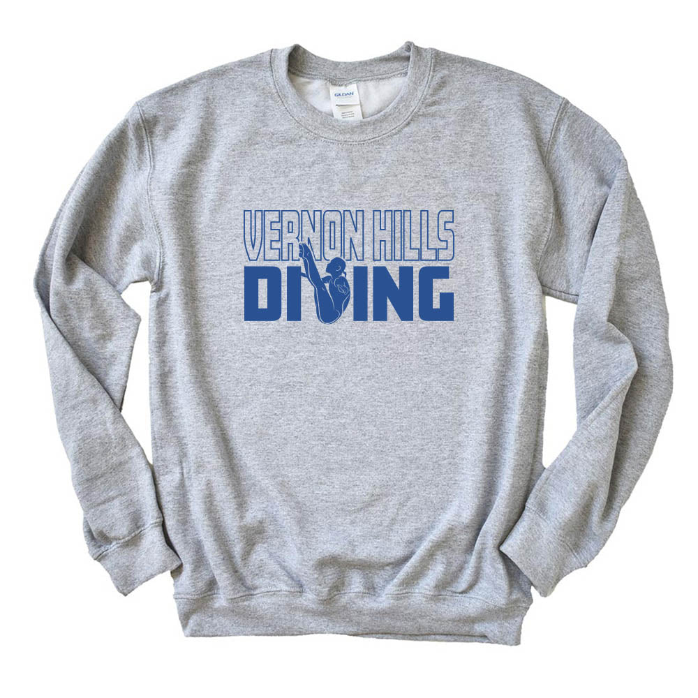 Vernon Hills Diving ~ Crewneck Sweatshirt ~ Vernon Hills High School Swim & Dive