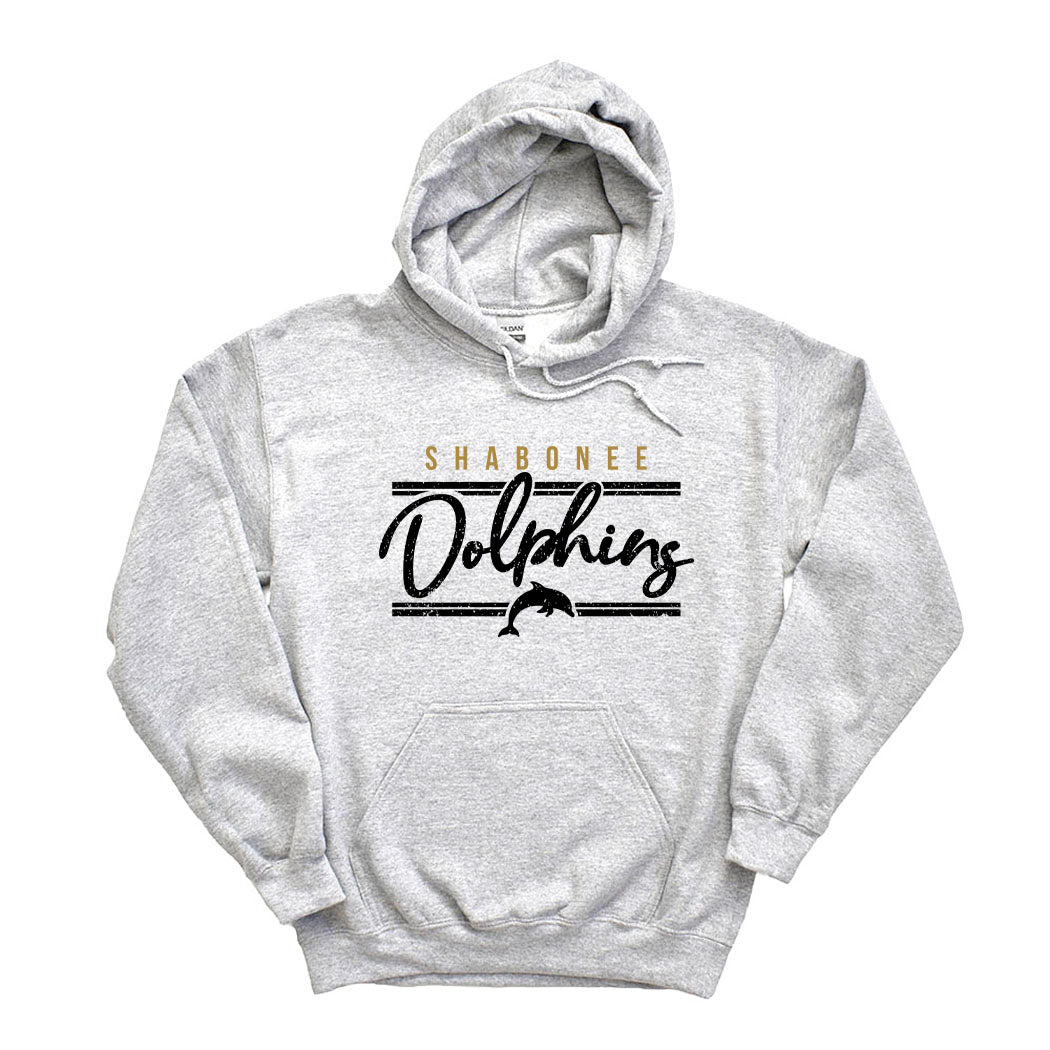 Dolphins Arc ~ Hoodie ~ Shabonee Elementary School Staff-ash