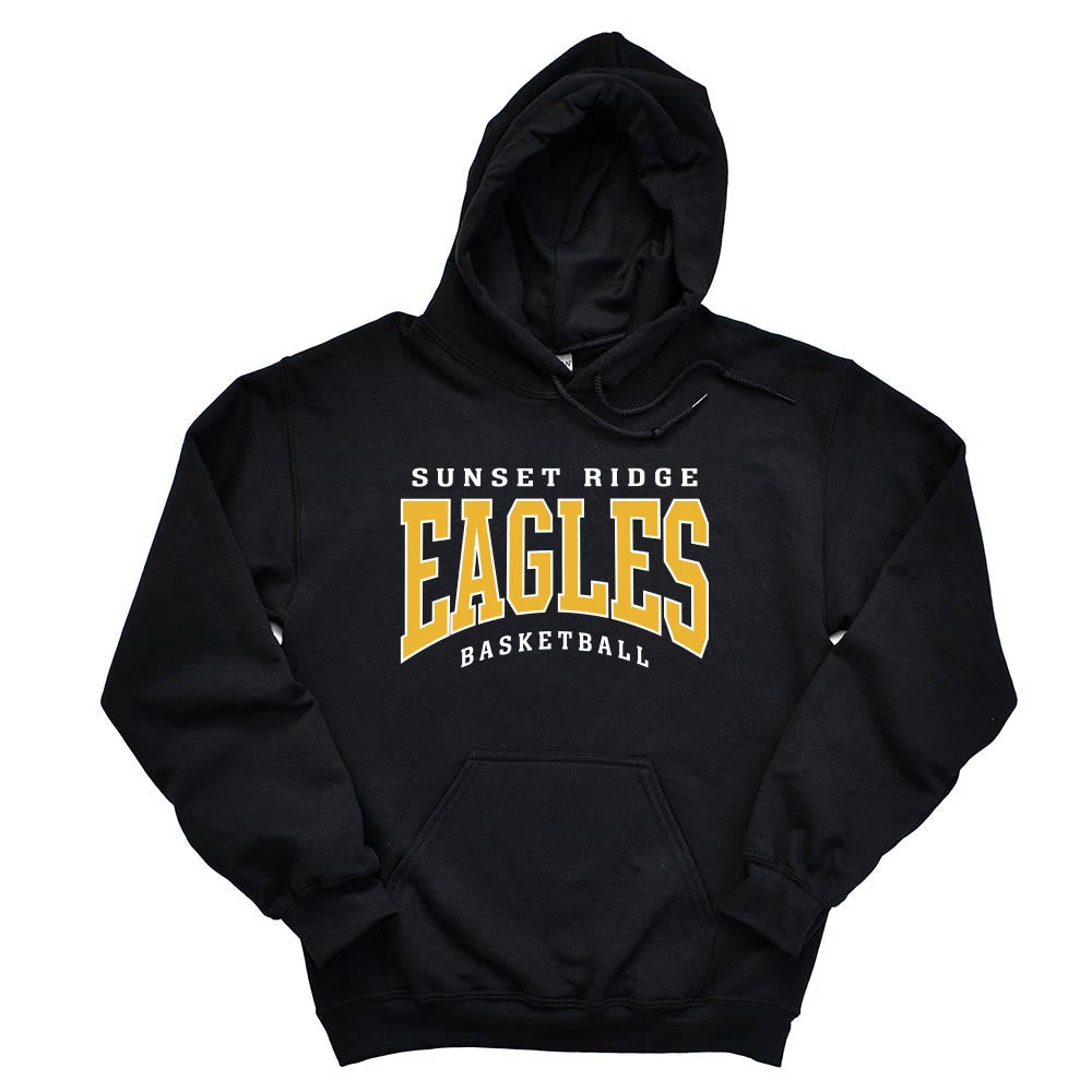 EAGLES ARCH BASKETBALL HOODIE ~  SUNSET RIDGE SCHOOL ~ youth & adult ~ classic unisex fit