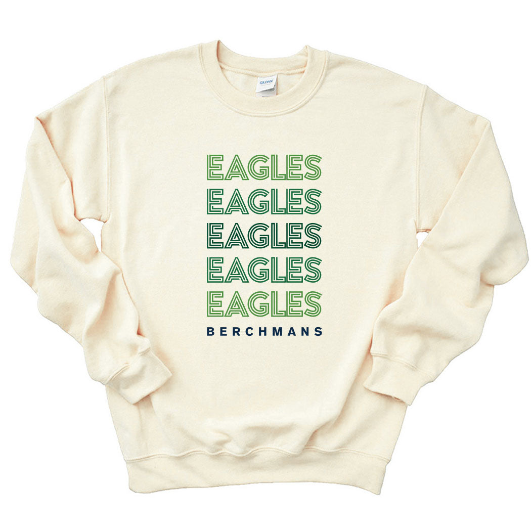 Eagles Art Deco Repeater ~ Crewneck Sweatshirt ~ St. John Berchmans