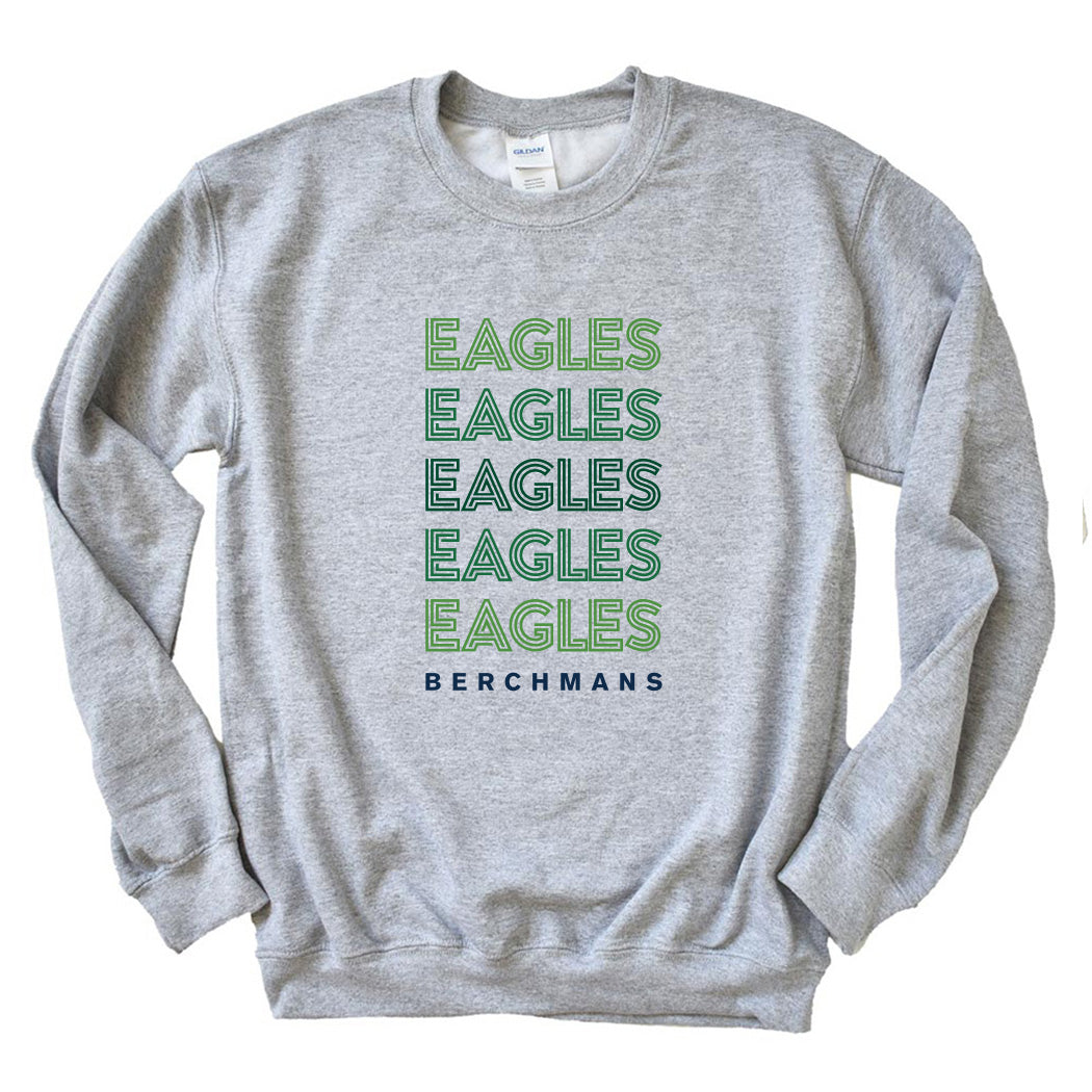 Eagles Deco Repeater ~ Crewneck Sweatshirt ~ St. John Berchmans-sport grey