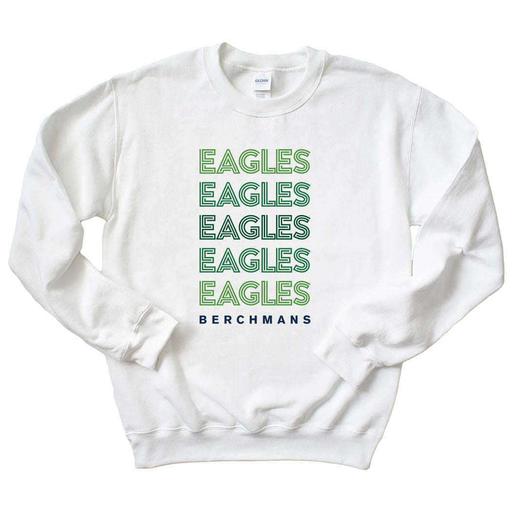 Eagles Art Deco Repeater ~ Crewneck Sweatshirt ~ St. John Berchmans