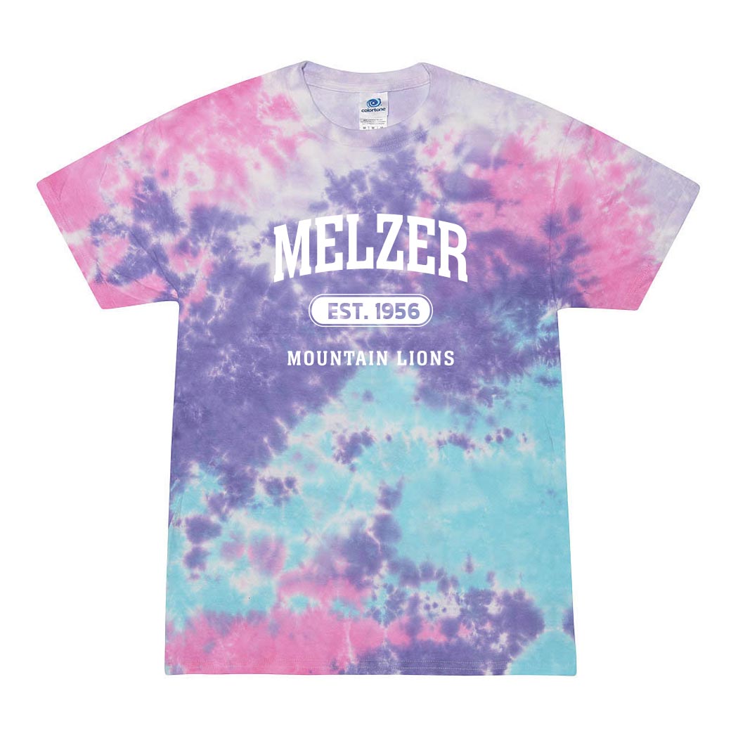 Est 1956 ~ Tie-Dye T-Shirt ~ Melzer Elementary School-cotton candy