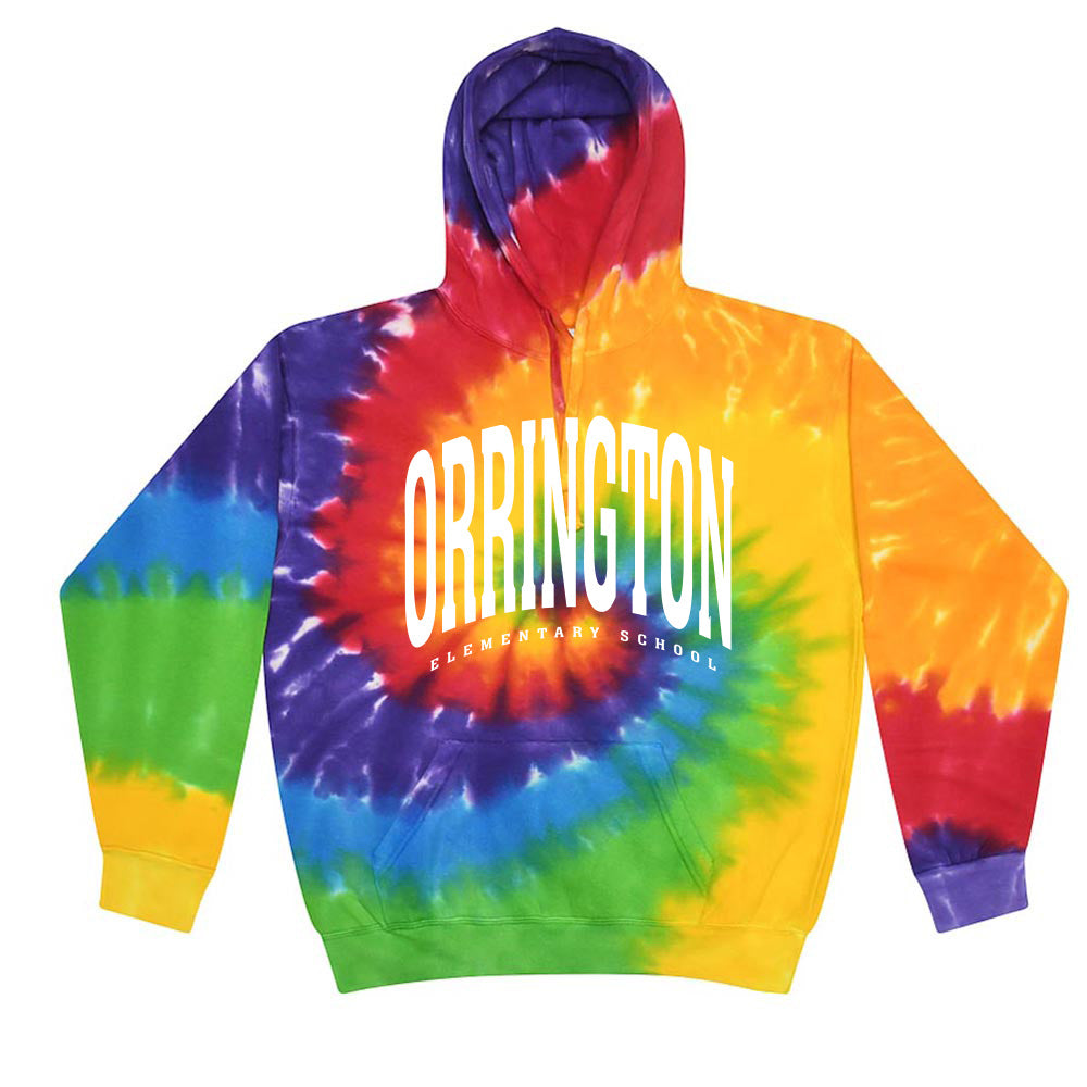 Extended Arc ~ Tie Dye Hoodie ~ Orrington Elementary School