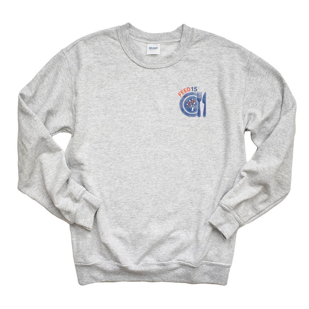 Feed15 ~ Crewneck Sweatshirt ~ Community Consolidated District 15-ash