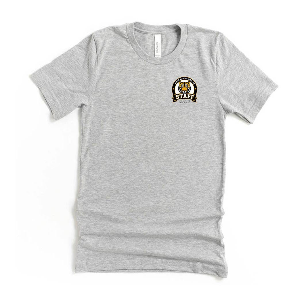 Field Staff Badge ~ Jersey T-Shirt ~ Field Middle School Staff-athletic heather