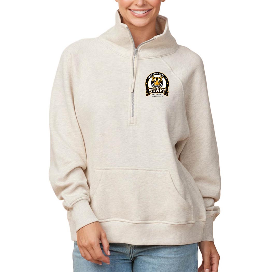 Field Staff Badge ~ Ladies Boxy Half Zip Fleece ~ Field Middle School Staff
