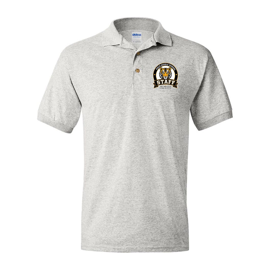 Field Staff Badge ~ 50/50 Polo ~ Field Middle School Staff-ash