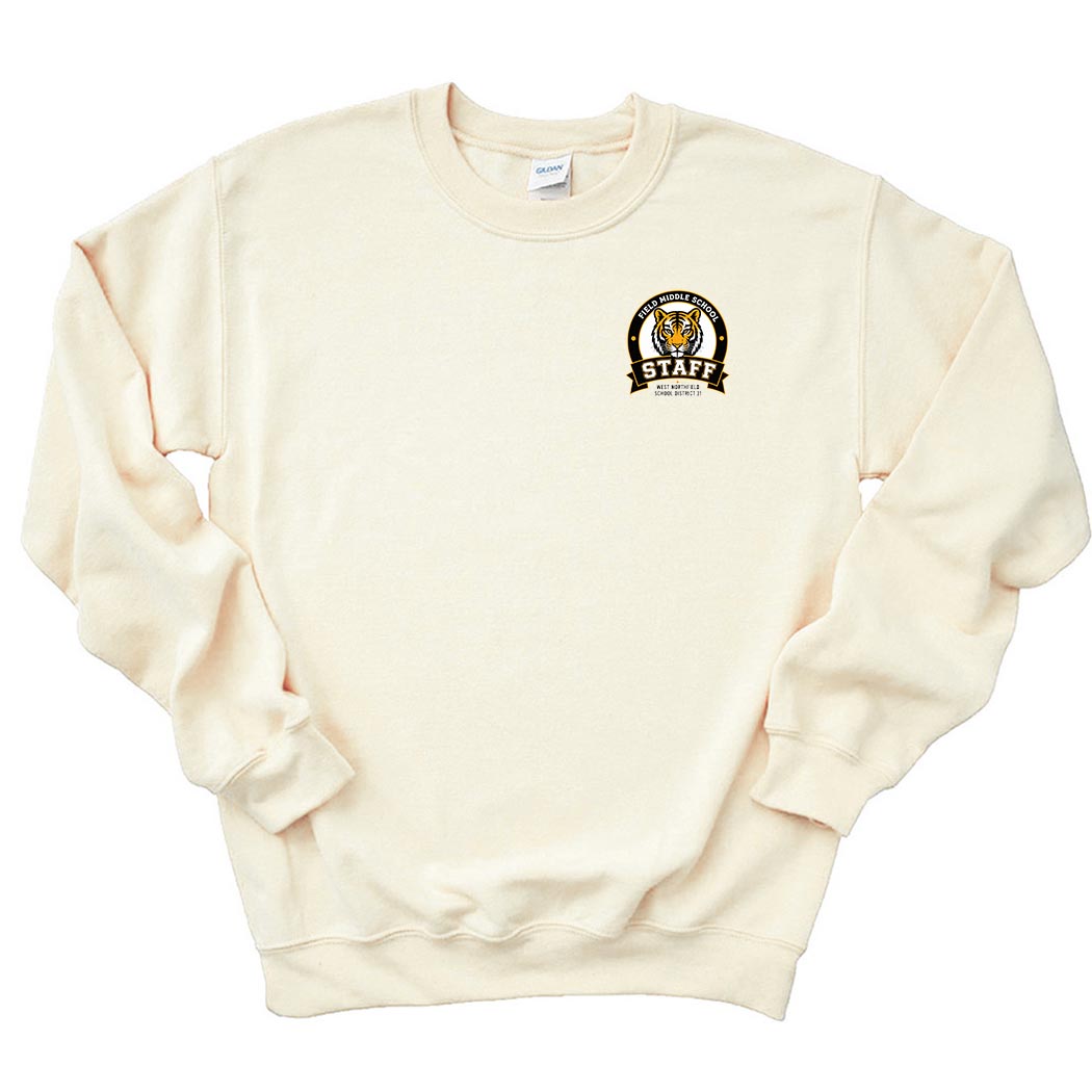 Field Staff Badge ~ Crewneck Sweatshirt ~ Field Middle School Staff-off white