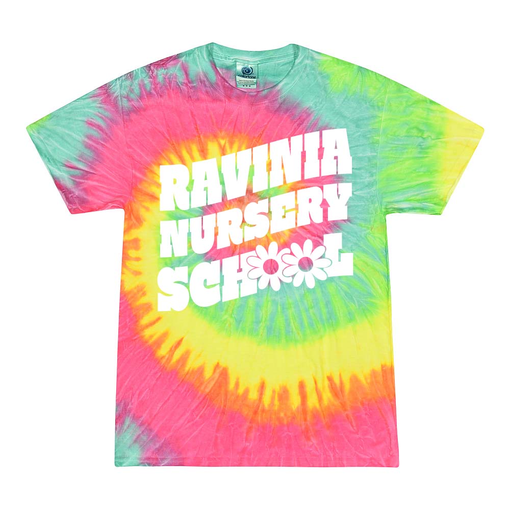 Groovy Text ~ Toddler Tie Dye T-Shirt ~ Ravinia Nursery School