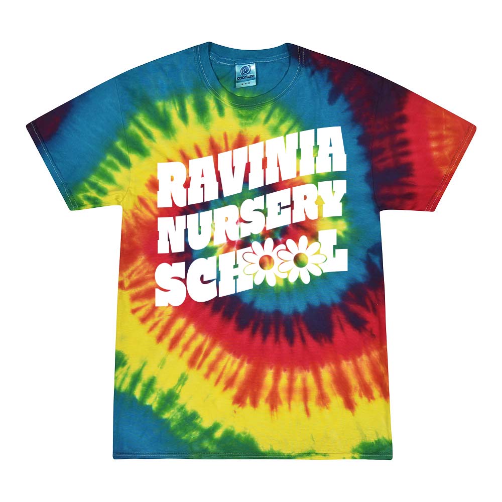 Groovy Text ~ Toddler Tie Dye T-Shirt ~ Ravinia Nursery School