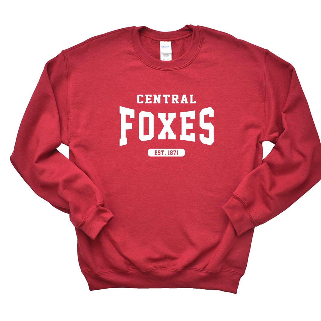 Foxes Est. 1871 ~ Crewneck Sweatshirt ~ Central Elementary School