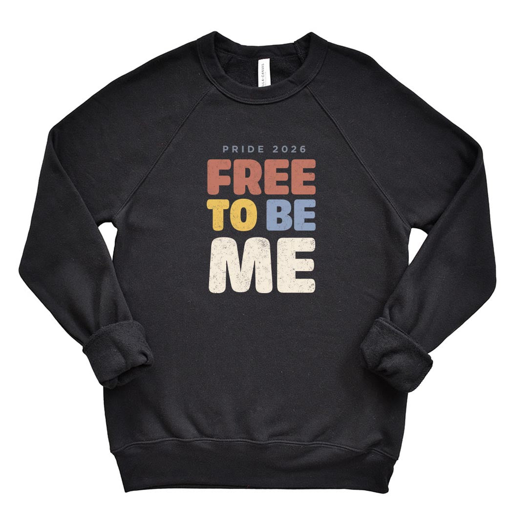 Free To Be ~ Youth Raglan Crewneck Sweatshirt ~ humanKIND