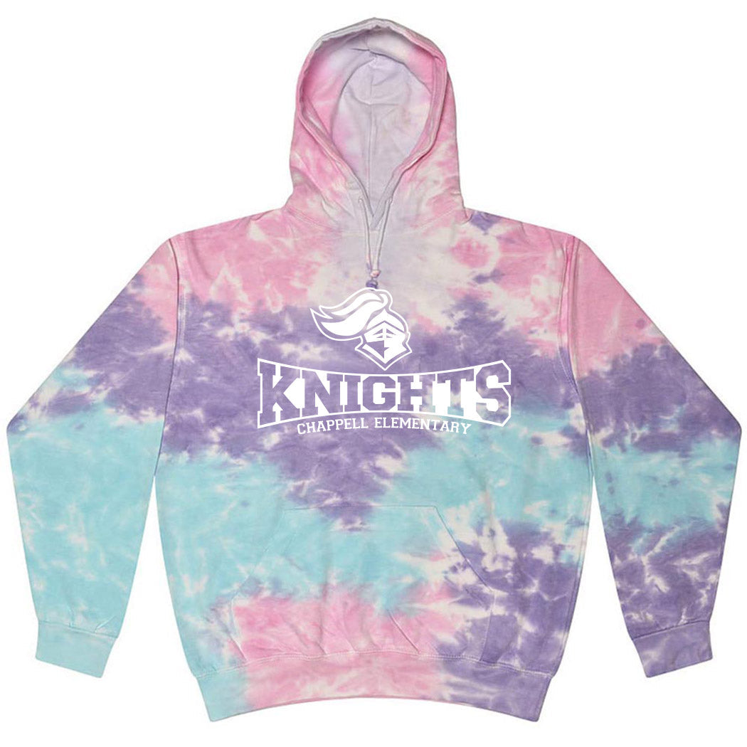Game Face ~ Tie-Dye Hoodie ~ Chappell Elementary School-cotton candy