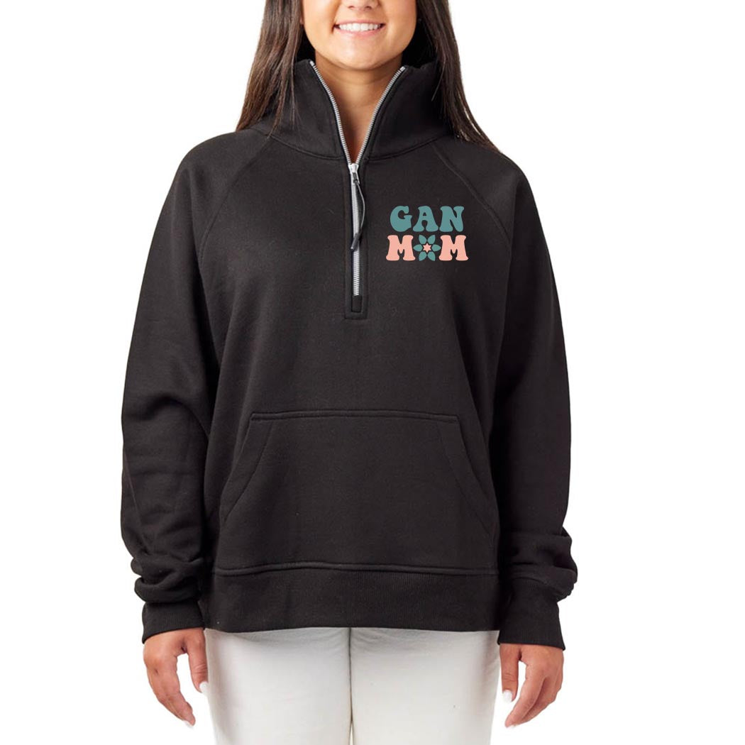 Gan Mom ~ Ladies Boxy Half Zip Fleece ~ Gan Montessori