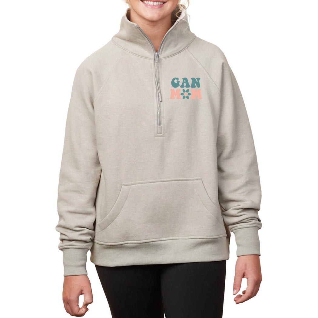 Gan Mom ~ Ladies Boxy Half Zip Fleece ~ Gan Montessori