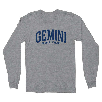 Extended Arc ~ Cotton Long Sleeve T-Shirt ~  Gemini Middle School
