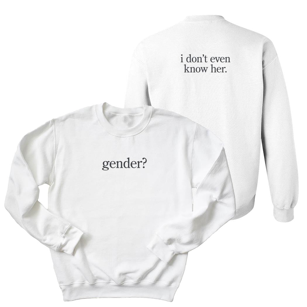 Gender? ~ Sponge Fleece Crewneck Sweatshirt ~ humanKIND