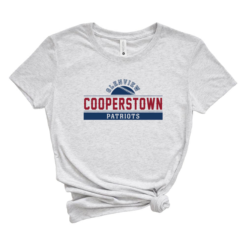 Vertical Paw Prints ~ Cotton T-Shirt ~ Washington Elementary School-heather navy