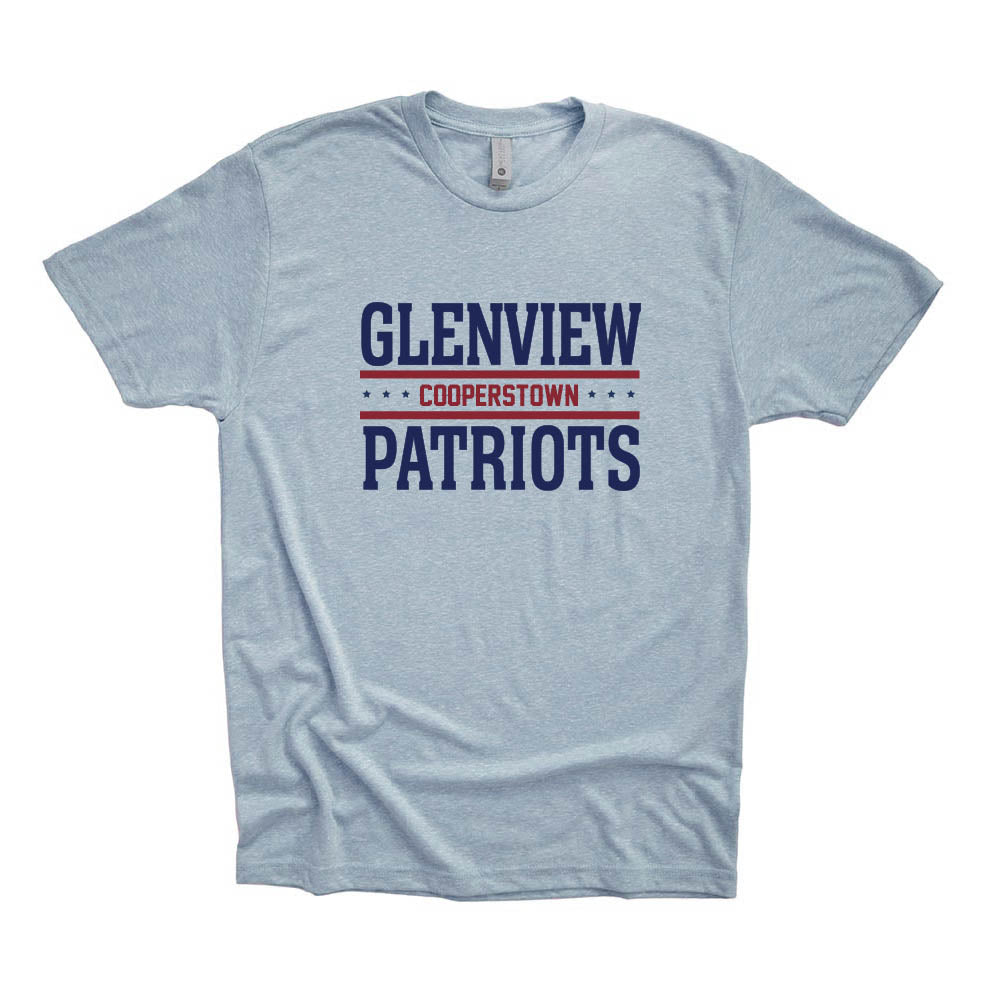 GLENVIEW PATRIOTS COOPERSTOWN TRIBLEND TEE ~ GLENVIEW PATRIOTS ~ unisex and women's