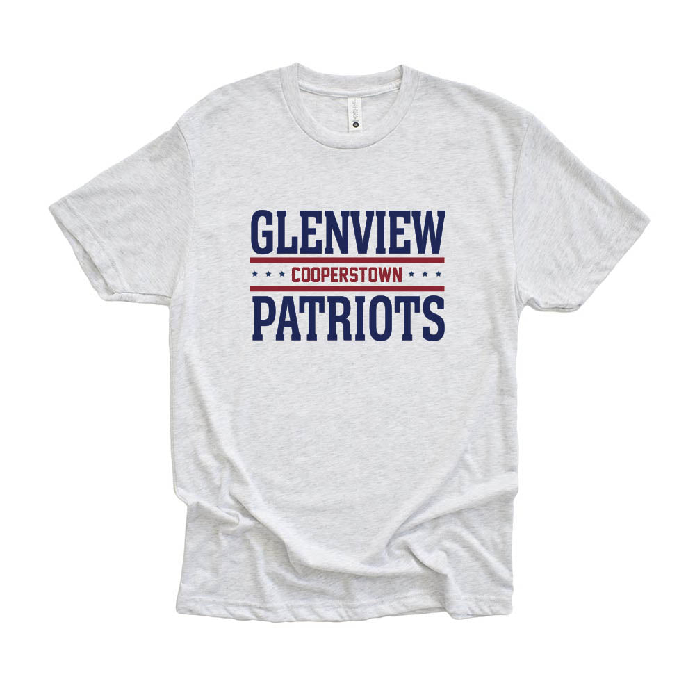 COOPERSTOWN TRIBLEND TEE ~ GLENVIEW PATRIOTS ~ unisex and women's