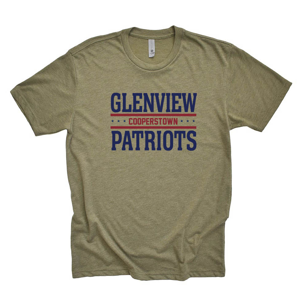 COOPERSTOWN TRIBLEND TEE ~ GLENVIEW PATRIOTS ~ unisex and women's