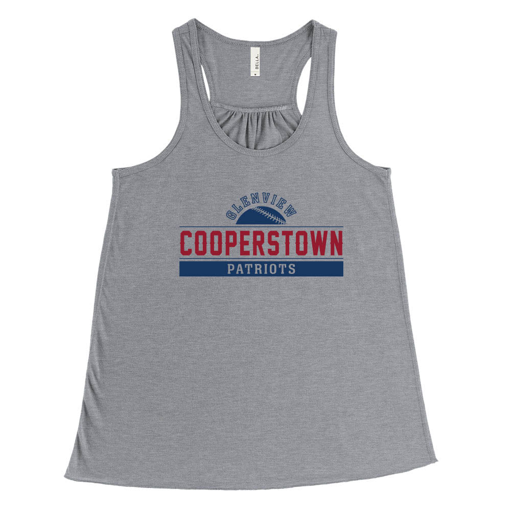 Cooperstown ~ Flowy Racerback Tank ~ Glenview Patriots