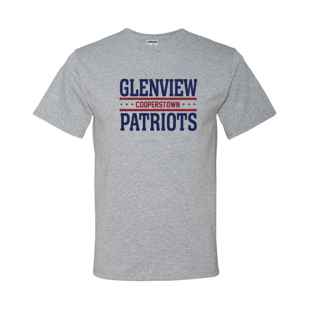 GLENVIEW PATRIOTS COOPERSTOWN DRIPOWER TEE ~  GLENVIEW PATRIOTS ~ youth & adult