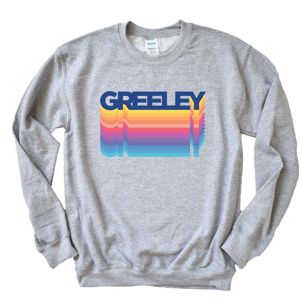 RAINBOW GREELEY CREWNECK SWEATSHIRT ~ GREELEY ELEMENTARY ~ youth & adult ~ classic unisex fit