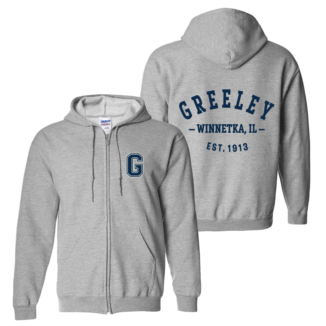 Greeley Heritage ~ Zip Hoodie ~ Greeley Elementary School